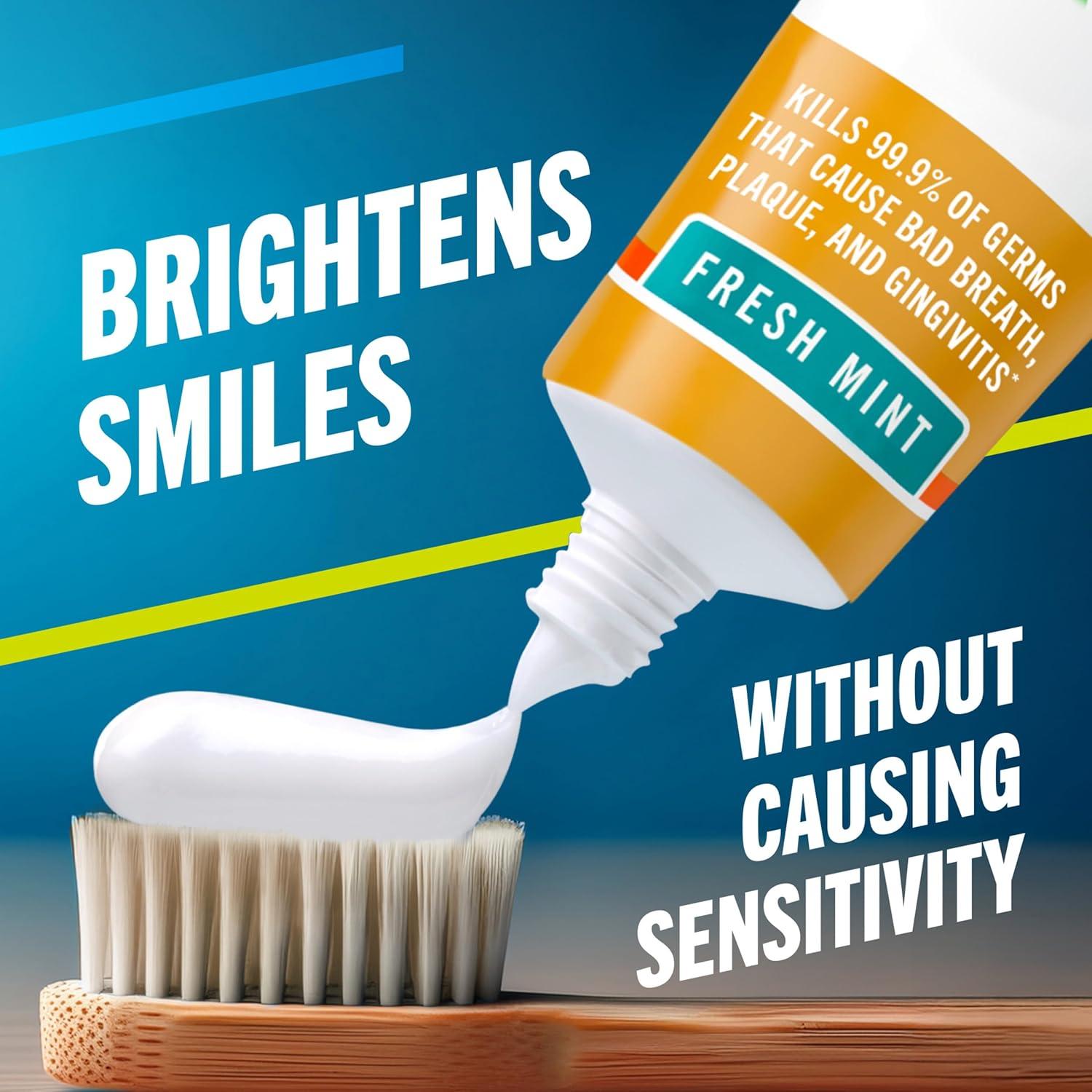 image:imageTheraBreath Deep Clean Toothpaste Kills 999 of Germs That Cause Bad Breath Gingivitis amp Plaque 1 Gentle Teeth Whitening with Fluoride for Anticavity Protection Fresh Mint 4 Oz 2PackToothpaste