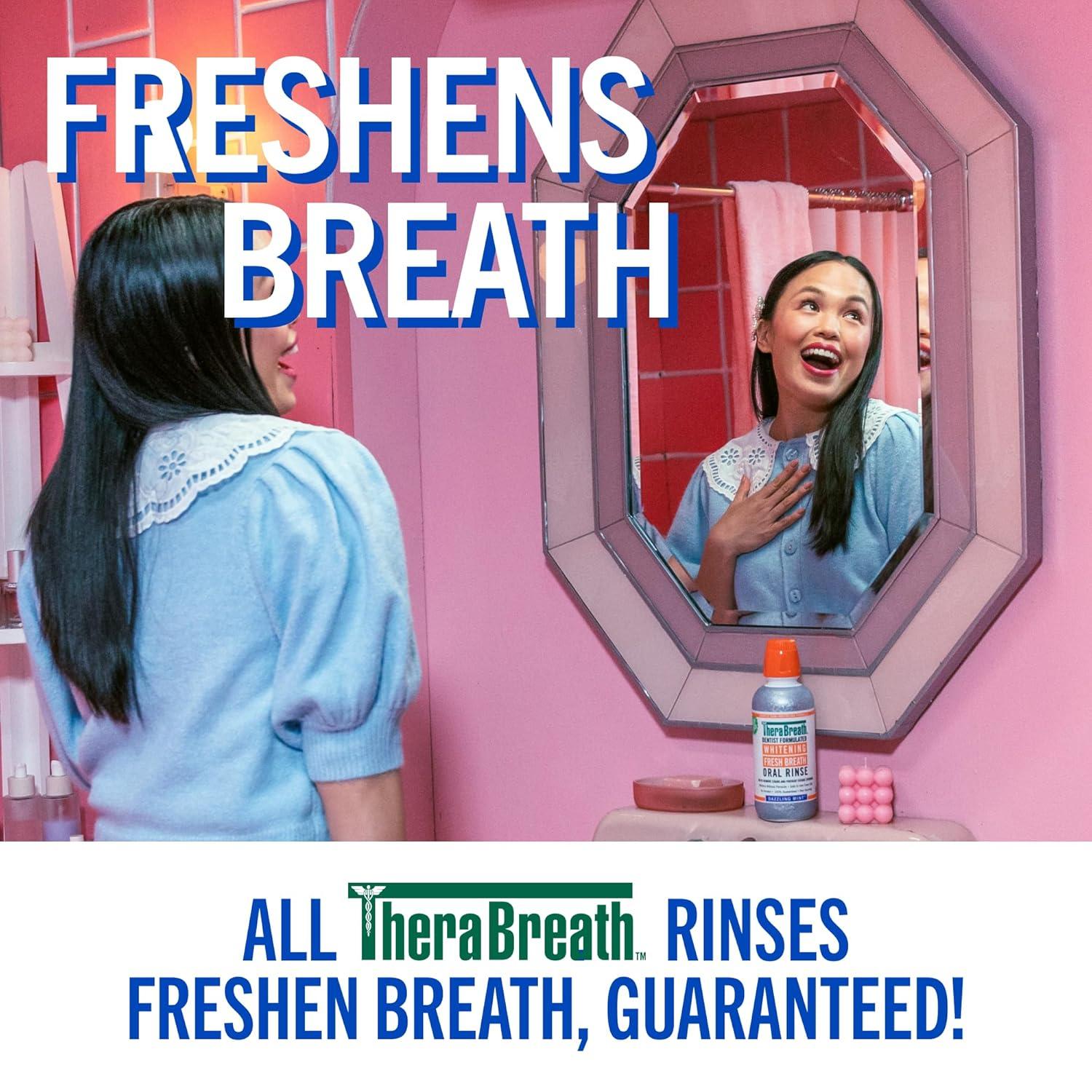 image:imageTheraBreath Whitening Mouthwash Dazzling Mint Dentist Formulated 16 Fl Oz 2PackMouthwash