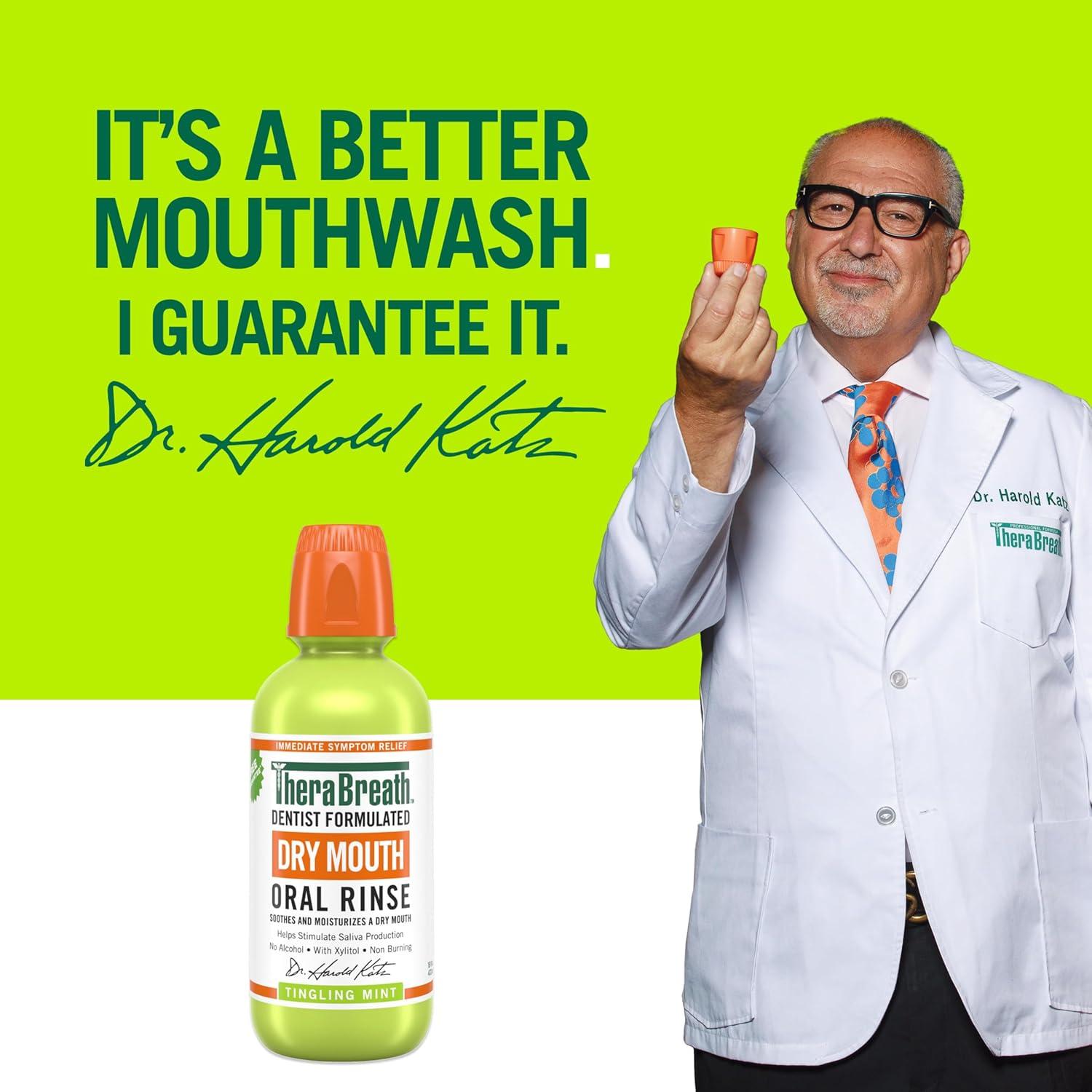 image:imageTheraBreath Dry Mouth Oral Rinse Tingling Mint Dentist Formulated 16 Fl Oz 2PackDry Mouth