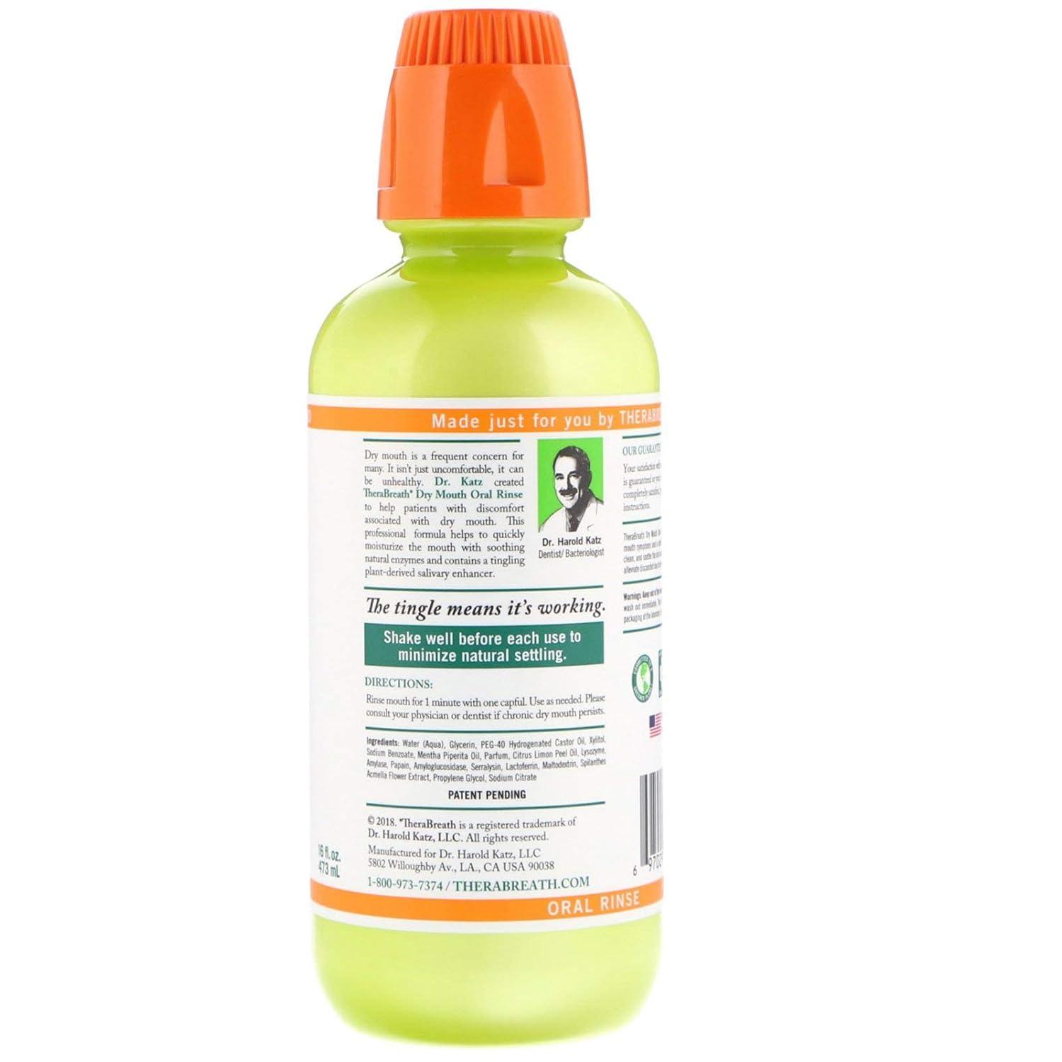 image:imageTheraBreath Dry Mouth Oral Rinse Tingling Mint Dentist Formulated 16 Fl Oz 2PackDry Mouth