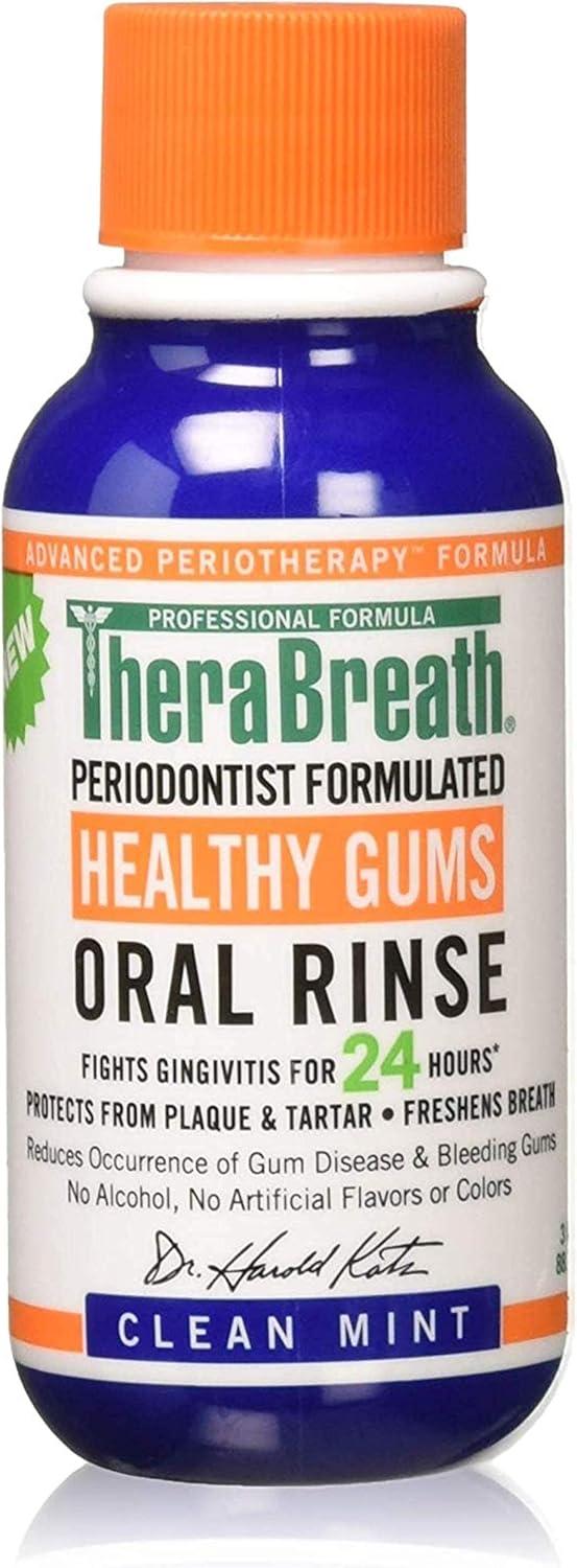 image:imageTheraBreath Healthy Gums Periodontist Formulated 24Hour Oral Rinse Clean Mint 3 Ounce Pack of 63 Fl Oz Pack of 6