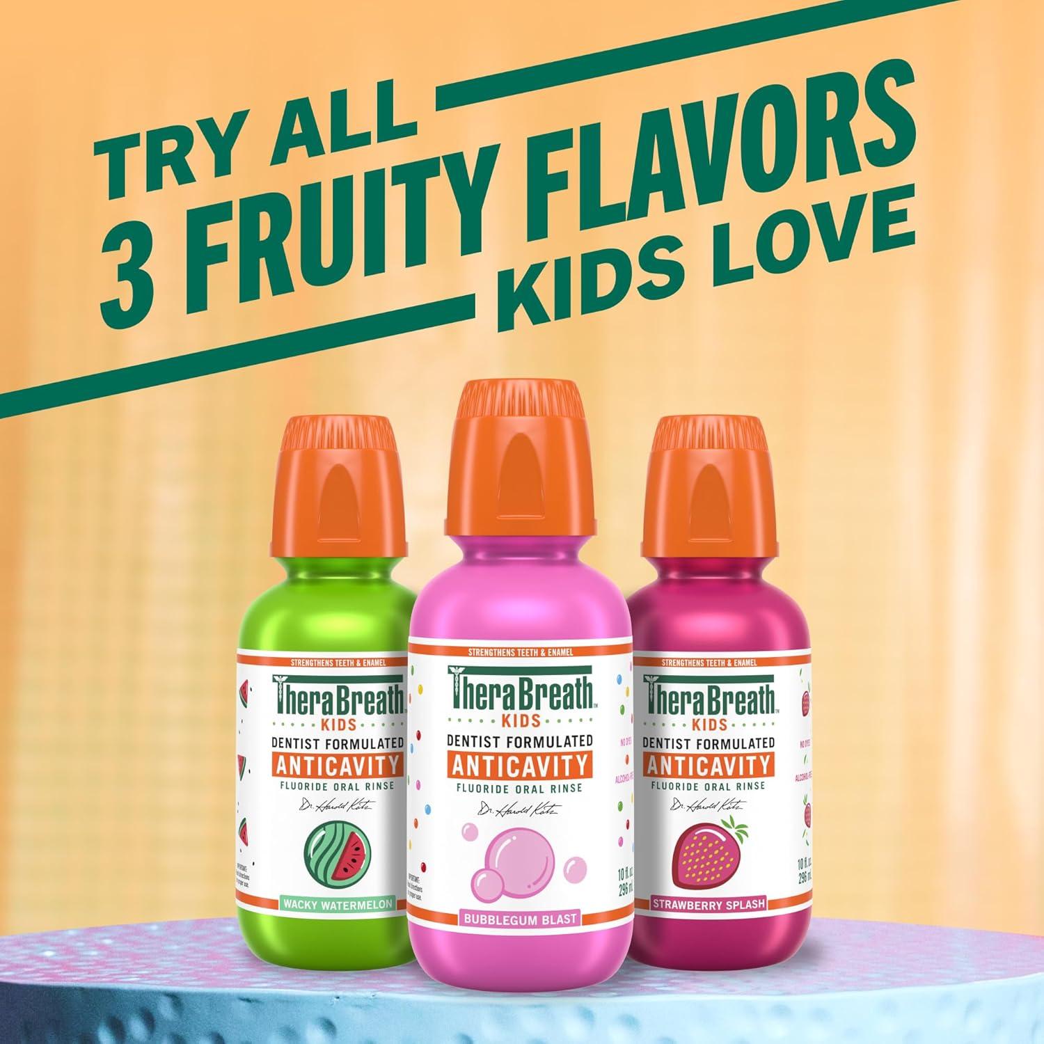 image:imageTheraBreath Kids Anticavity Fluoride Oral Rinse Strengthens Teeth amp Enamel Alcohol Free amp Dye Free Certified Organic Bubblegum Blast Flavor 16 Fl ozOrganic Bubblegum Blast Flavor