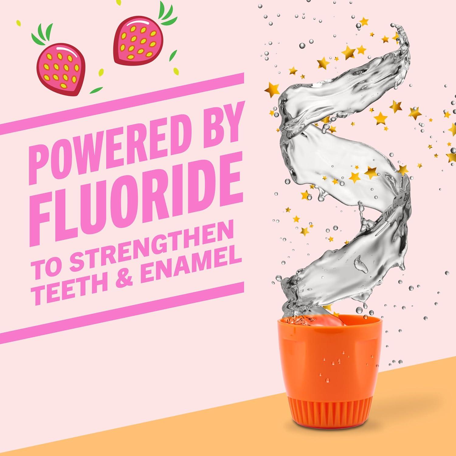 image:imageTheraBreath Kids Anticavity Fluoride Oral Rinse Strengthens Teeth amp Enamel Alcohol Free amp Dye Free Certified Organic Bubblegum Blast Flavor 16 Fl ozOrganic Strawberry Splash