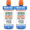 image:imageTheraBreath Fresh Breath Oral Rinse Invigorating ICY Mint Flavor Dentist Formulated and ADAAccepted Mouthwash for Bad Breath pHBalanced Alcohol Free amp NonBurning 1 Liter338 Fl Oz Pack of 2