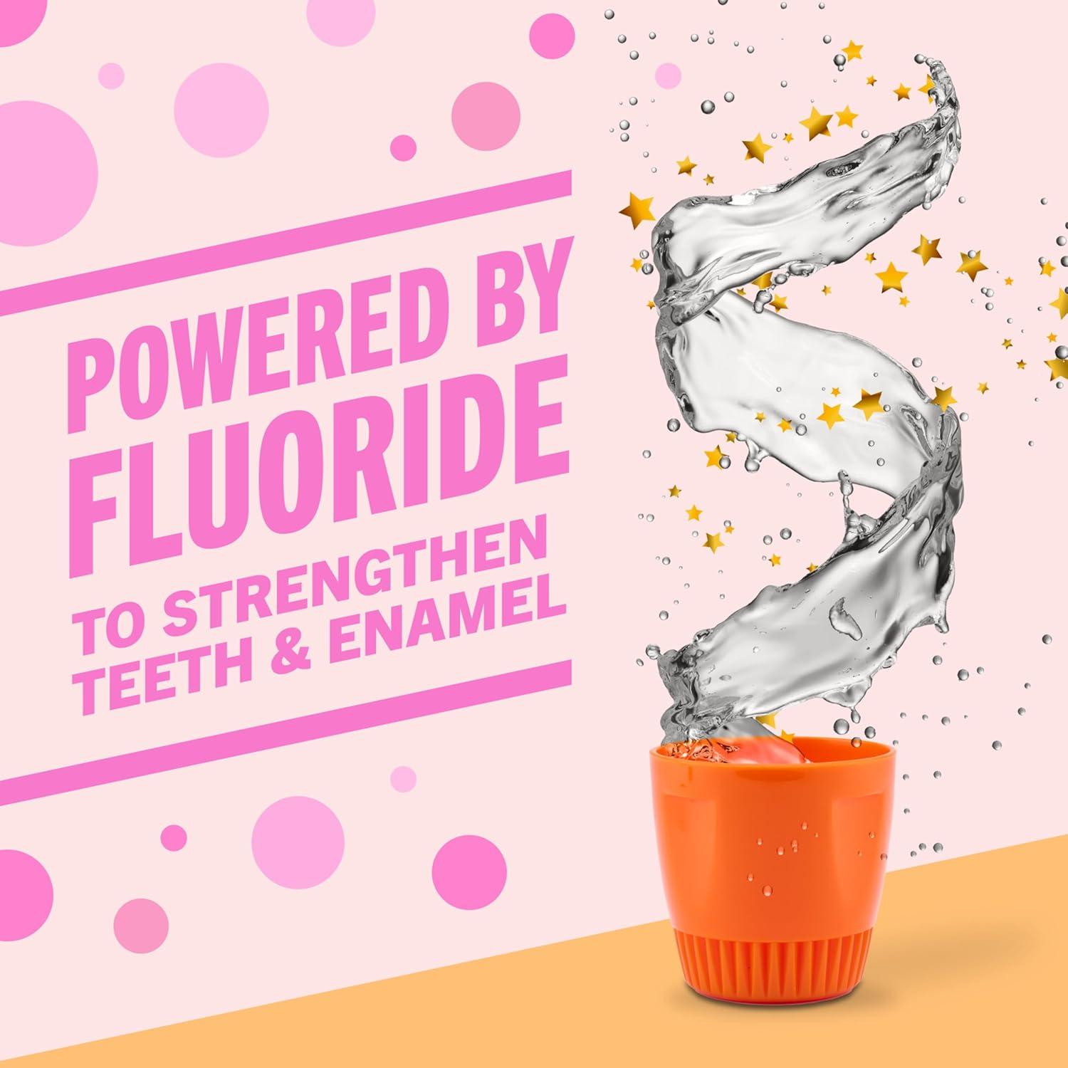 image:imageTheraBreath Kids Anticavity Fluoride Oral Rinse Strengthens Teeth amp Enamel Alcohol Free amp Dye Free Certified Organic Bubblegum Blast Flavor 16 Fl Oz 2Pack